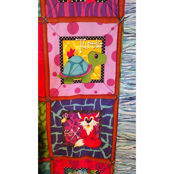Andover Alpha Buddies Finished Baby Quilt, Bright Colors, 51" x 34" - Picture 3 of 6